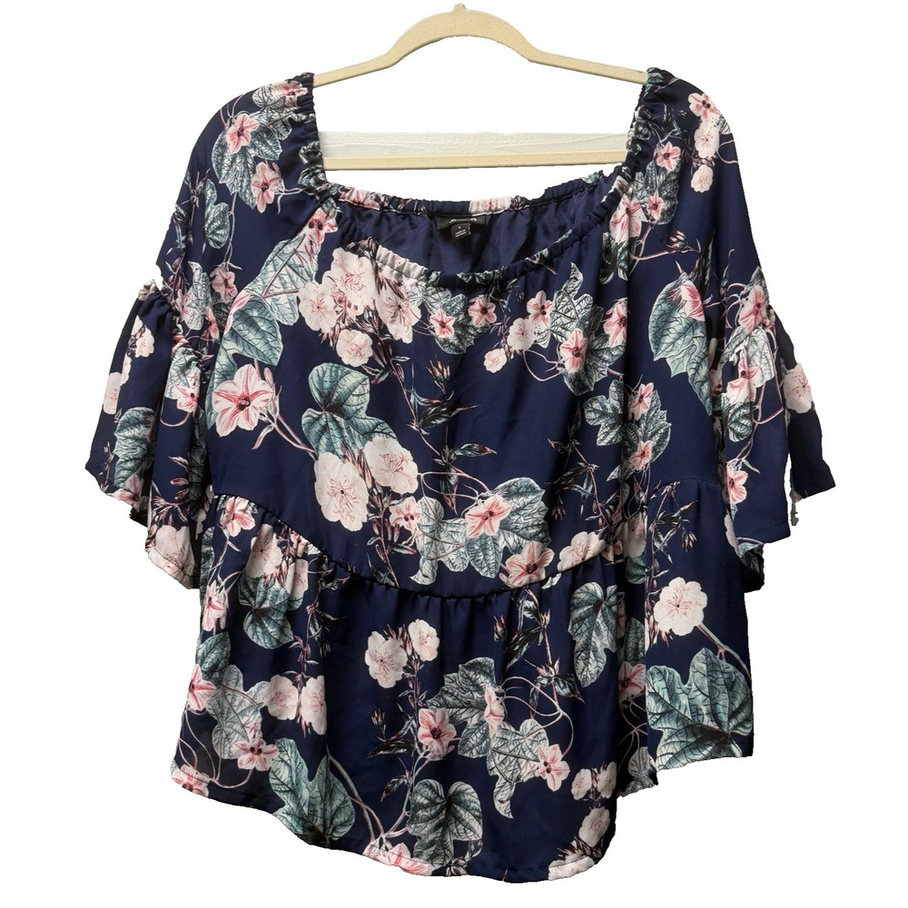 Ana A New Approach Floral Fairycore Whimsical Romantic Fairytale Blouse Sz Large